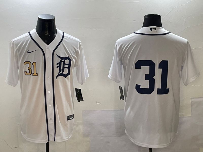 Men Detroit Tigers #31 No Name White Game 2025 Nike MLB Jersey style 2->detroit tigers->MLB Jersey